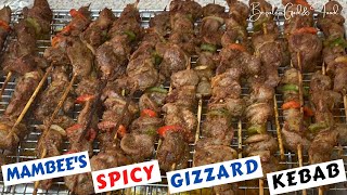 How to make Mambes delicious SPICY GiZZarD KEBABKHEBABKEBOB [upl. by Samid]