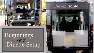 Van Build  insulation vapor barriers amp bench seats [upl. by Cicenia]