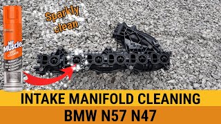 How to clean intake manifold Carbon cleaning BMW N57 N47 F10 F11 518d 520d 530d 535d 330d 335d X4 X5 [upl. by Latoya]