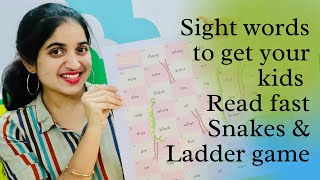 How to teach a child to read easily with sight words  learn Sight words amp Snakes amp ladder game [upl. by Kciredec]