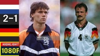 Netherlands 21 Germany Gullit Van Basten ● Euro 1988 Semi Final Extended Goals amp Highlights [upl. by Annodal]