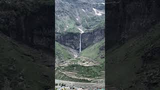 Lap of Nature Sissu Waterfall Himachal travel nature waterfall mountains [upl. by Dennison]