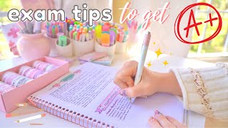 Exam day routine  last minute study tips to get those As ✨💯 [upl. by Tindall]