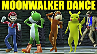 What if Every Character Could Do MICHAEL JACKSON MOONWALKER DANCE In Smash Bros Wii U  SMASH 4 MODS [upl. by Alletnahs226]