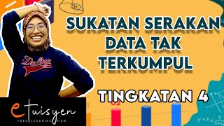 eTuisyen TINGKATAN 4 MATEMATIK Bab 8  Sukatan Serakan Data Tak Terkumpul [upl. by Cl]