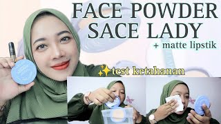 FACE POWDER SACE LADY TEST OIL KONTROL DAN WATERPROOF [upl. by Merv]