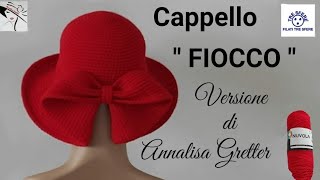 Tutorial cappello quot FIOCCO quot la mia versionecrochet hat tutorial quotFIOCCOquotmy interpretation [upl. by Candy]