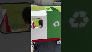 Garbage Truck Dumping Trash in a Kid Size Trash Truck  Toy Garbage Truck shorts garbagetruck [upl. by Enitsuj339]