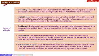 Repeal of a Statute External Aids to Interpretation of Statutes LLB [upl. by Eusebio]