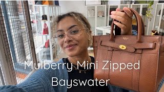 Mulberry Mini Zipped Bayswater Review [upl. by Aciretehs605]