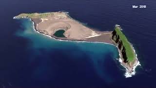 Volcano Spawns New Island in Tonga [upl. by Esirrehc]