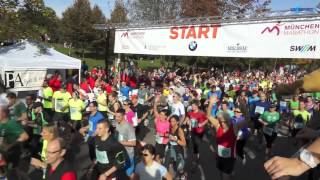 Start 10 km Lauf beim München Marathon 2014 12102014 [upl. by Beverle]