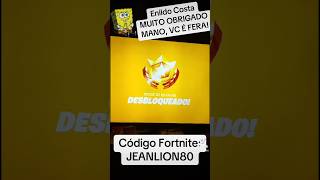 INCRÍVEL  AGRADECENDO AO MEU MELHOR APOIADOR NA LOJA DO FORTNITE USANDO O CÓD JEANLION80 shorts [upl. by Kailey199]