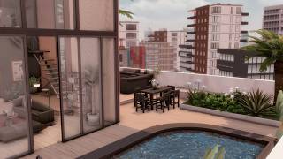 Modern Penthouse  The Sims 4  no cc  stop motion [upl. by Eremehc]