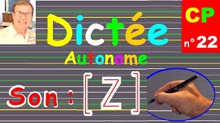 Dictée CP – CE1 autonome de mots  Le son z  22 [upl. by Aerona]