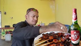 kuliner mabuk draft beer raon sate  alcohol mukbang [upl. by Sparks218]