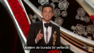 RAMI MALEK OSCAR KONUŞMASI  En İyi Erkek Oyuncu  Türkçe  2019 [upl. by Dougal]