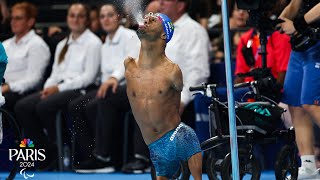 MUST SEE Brazilian torpedo Gabriel Araujo claims backstroke gold at Paralympics  NBC Sports [upl. by Alinna882]