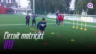 Circuit motricité réalisé avec les U13 Avec conseils My Coach [upl. by Nnylhtak819]