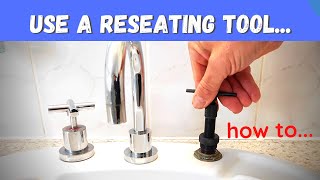 Reseating tool  how to reseat a tap with a Faucet Reseater  Inspire DIY Kent Thomas [upl. by Aikahc]