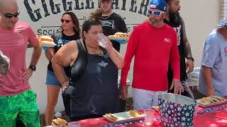 July 4th Hot Dog Eating Contest Safety Harbor Florida [upl. by Nahtanhoj]