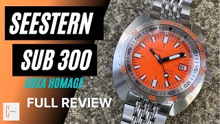 Seestern Vintage Sub 300 Doxa Homage watch Full Review How good is it and should you buy one HD [upl. by Nnylrac]