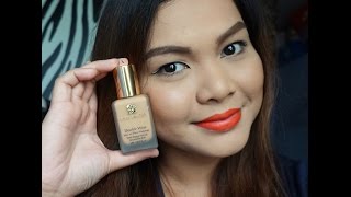 SWATCH  REVIEW VIDEO Estee Lauder Double Wear Stay In Place Makeup Tawny 3W1 [upl. by Nnylimaj334]