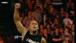 The Miz Dressed as The Rock amp Beats Up John Cena [upl. by Aneral]