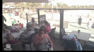 Webcam Lanzarote  Live Stream from the Beachbar in Costa Teguise [upl. by Eimilb]