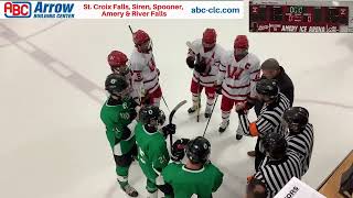 Amery Warriors vs Rhinelander Hodags Varsity Hockey 112423 [upl. by Ayila]