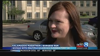 Woman with MS to run event in Kzoo Marathon [upl. by Ddej387]