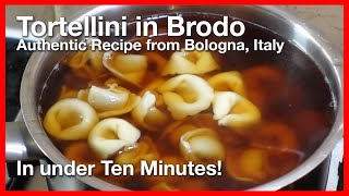 Tortellini in Brodo Simple Pasta Recipe  Less than 5 ingredients [upl. by Delmore]