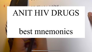 PHARMACOLOGY ANTI HIV DRUGS MNEMONICS HINDIanti viral [upl. by Stephi]