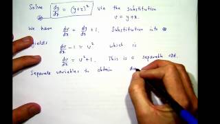 How to solve differential equations by substitution [upl. by Myra600]