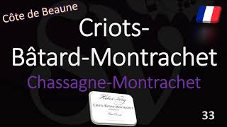 CriotsBâtard Montrachet Burgundy Grand Cru Wine Pronunciation Chassagne [upl. by Gold]