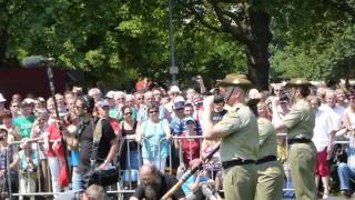 BASEL TATTOO Freiburg 2014 AUSTRALIAN ARMY BAND mit didgeridoo [upl. by Einohtna]