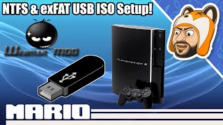 Using NTFS amp exFAT USB Drives on webMAN MOD  PS1 PS2 PS3 PSP ISO Setup [upl. by Pryor]