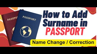 How to add Surname in Passport Wife Name Change in Passport Mother Name Change in Passport Gazette [upl. by Mcintyre]