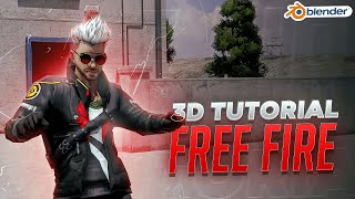 Free Fire 3d Video Editing Tutorial Pc  Blender Tutorial [upl. by Ahsetan632]