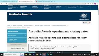 Australia Award Scholarship 2024 Fully Funded Scholarship [upl. by Rhpotsirhc]