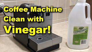 How to Clean Your Delonghi Nespresso Coffee Machine without Nespresso Solution  Vinegar [upl. by Nylg]