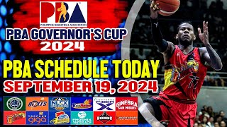 PBA SCHEDULE TODAY SEPTEMBER 19 2024  Pba Governors Cup [upl. by Niad899]