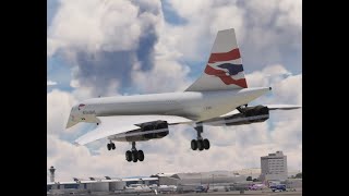 Concorde jet landed hard at Los Angeles airport [upl. by Soloma]