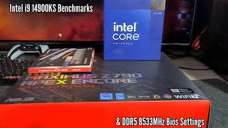 Intel i9 14900KS 63GHz Benchmarks amp DDR5 8533MHz Asus Bios Settings [upl. by Gnilyam197]