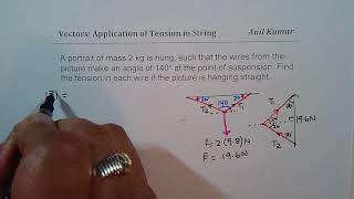 Resultant Vector Forces to Find Tension in String [upl. by Gillan]