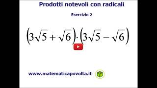 Prodotti notevoli con i radicali  Esercizio 2 [upl. by Sylado]