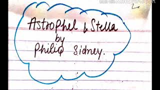 Astrophel and Stella by Philip Sidney Summary in Hindi and English [upl. by Jodee]