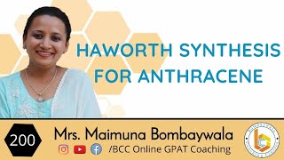 Polynuclear hydrocarbons 13  haworth synthesis for anthracene  MOP3 [upl. by Noramac]