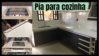 Como fazer uma pia para cozinha de porcelanato completo [upl. by Werda266]