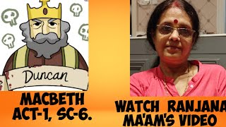 MACBETH ACT 1SCENE 6 ISC11 Watch Ranjana Maams Video [upl. by Angrist]